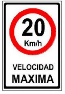 Señaletica de velocidad maxima