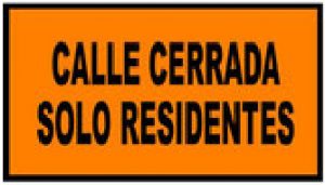 señaletica calle cerrada